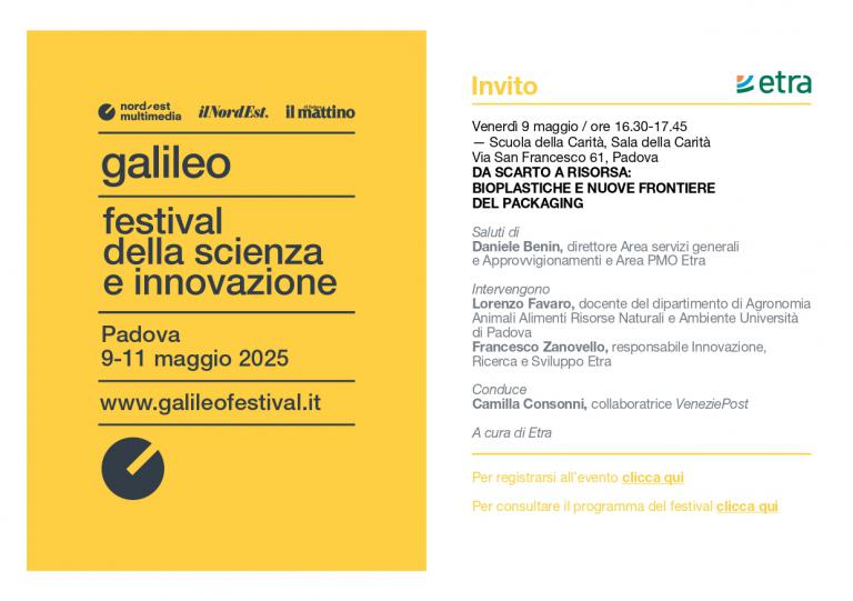 Invito partecipazione Galileo Festival 2025 Invito partecipazione Galileo Festival 2025