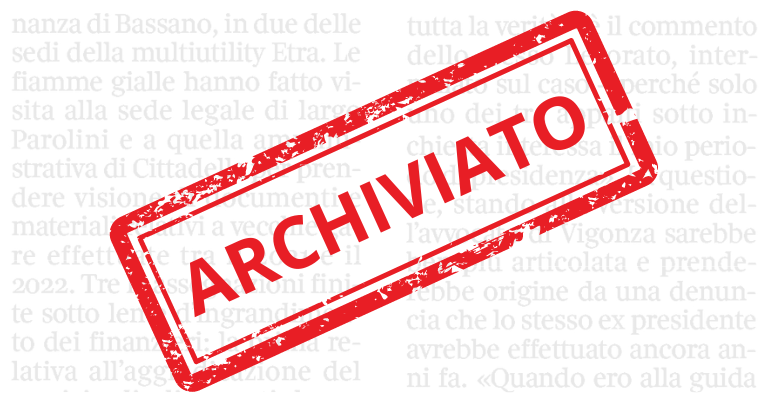 archiviate indagini Etra